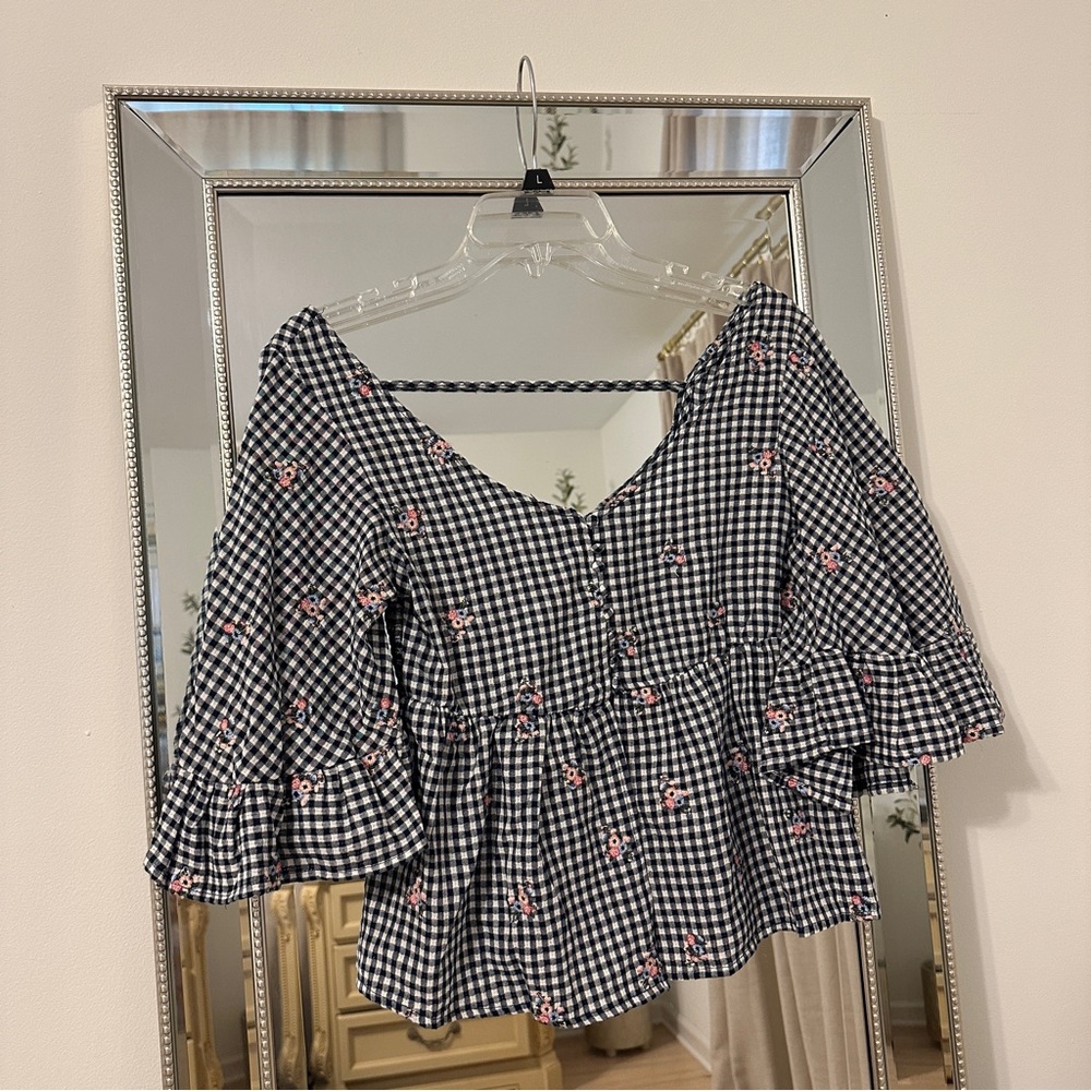 Coco + Jaimeson Checkered Split Top - image 3